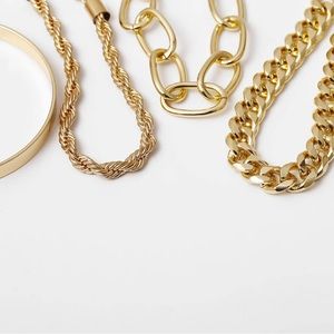 Dainty Boho Gold Chain Bracelets Set for Women Adjustable Bracelets Set of 4